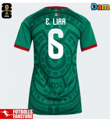 Mexiko Erik Lira #6 Hemmatröja Dam VM 2026 Kortärmad